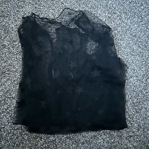 Black Star Lace Top